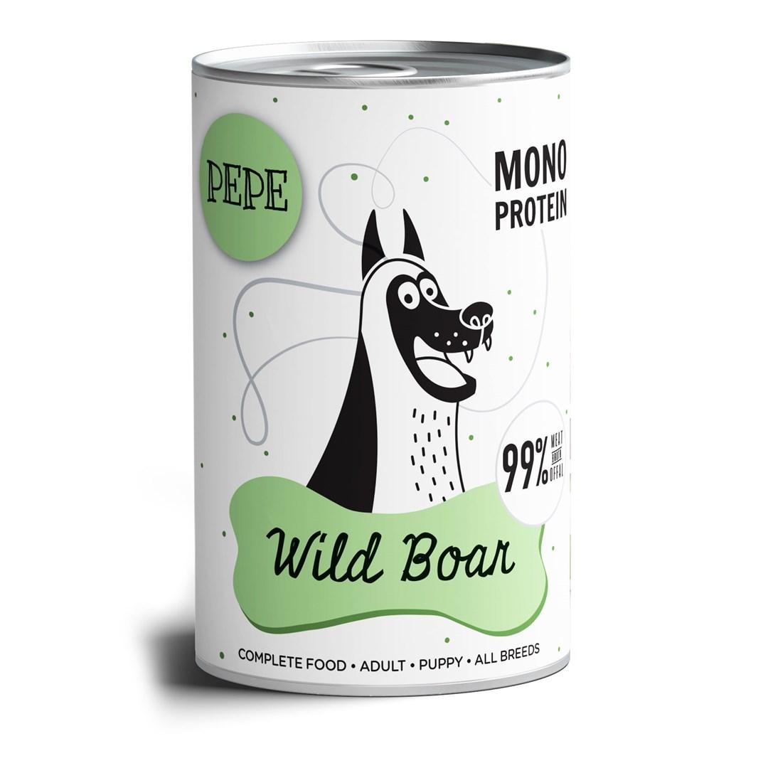 Hundefoder vådfoder PAKA ZWIERZAKA Pepe Vildsvin 400 g billede