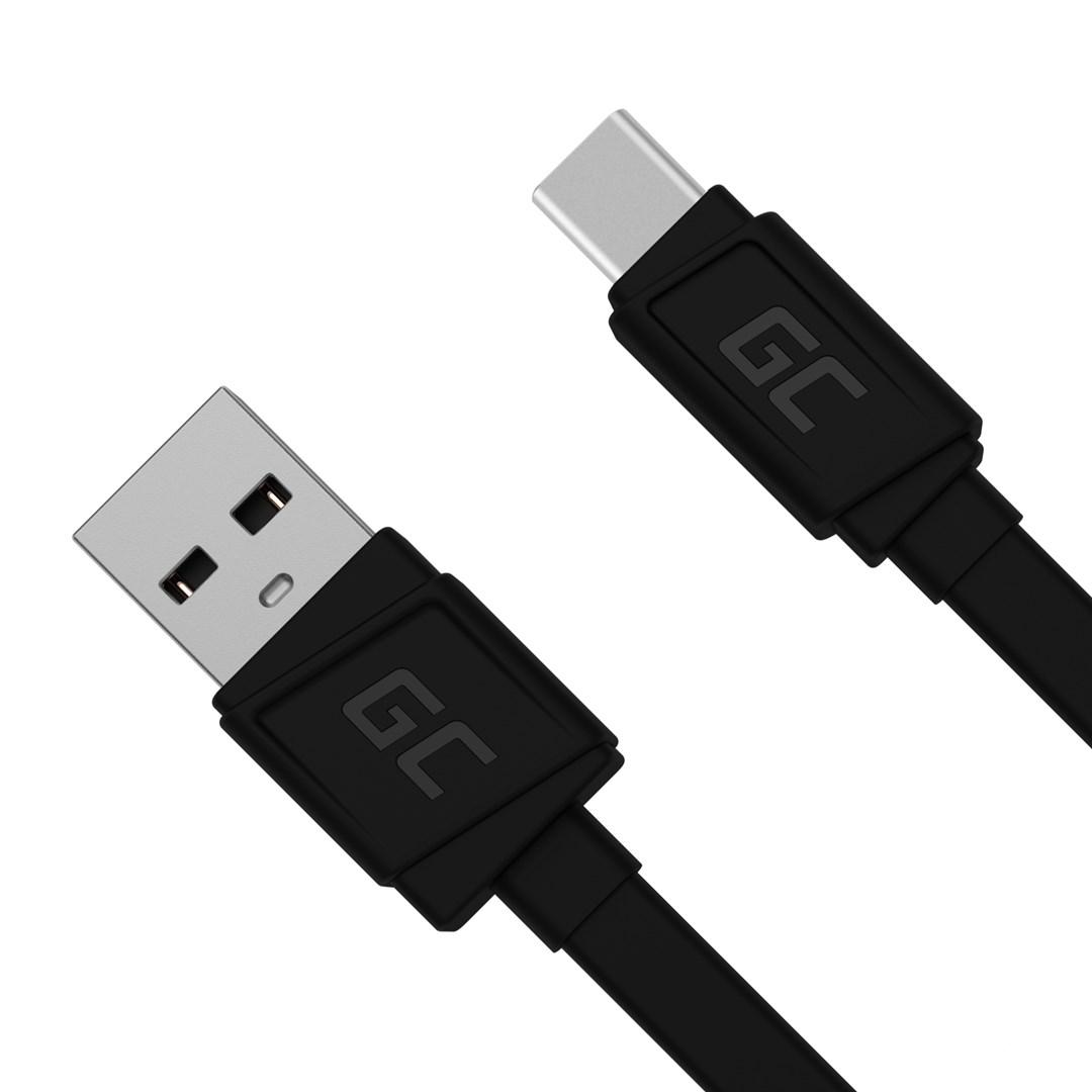 USB-C kabel 0,25 m – Green Cell, USB-A til USB-C, sort billede
