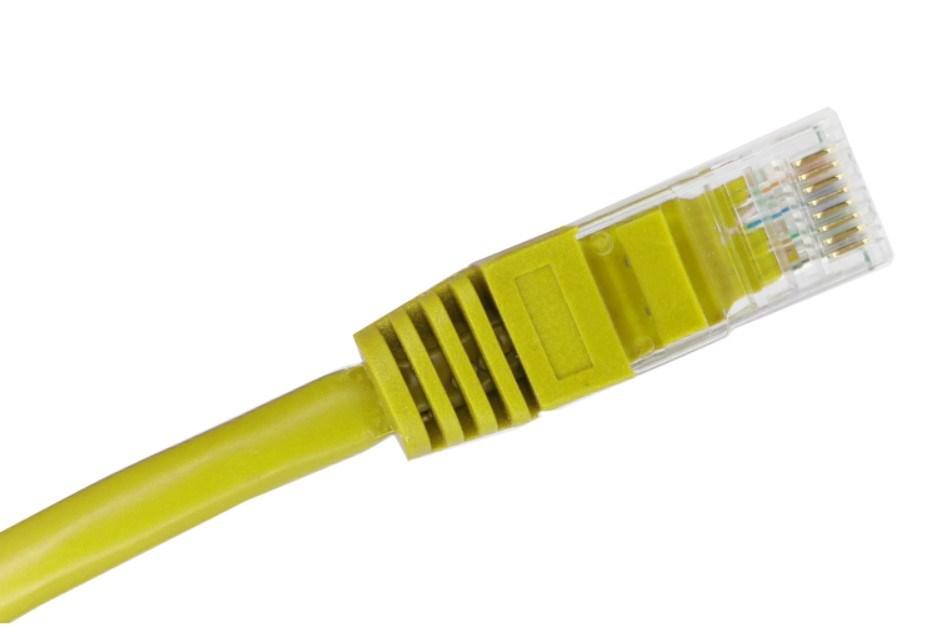 Netværkskabel Cat5e U/UTP - Alantec - 0,25 m - Gul billede