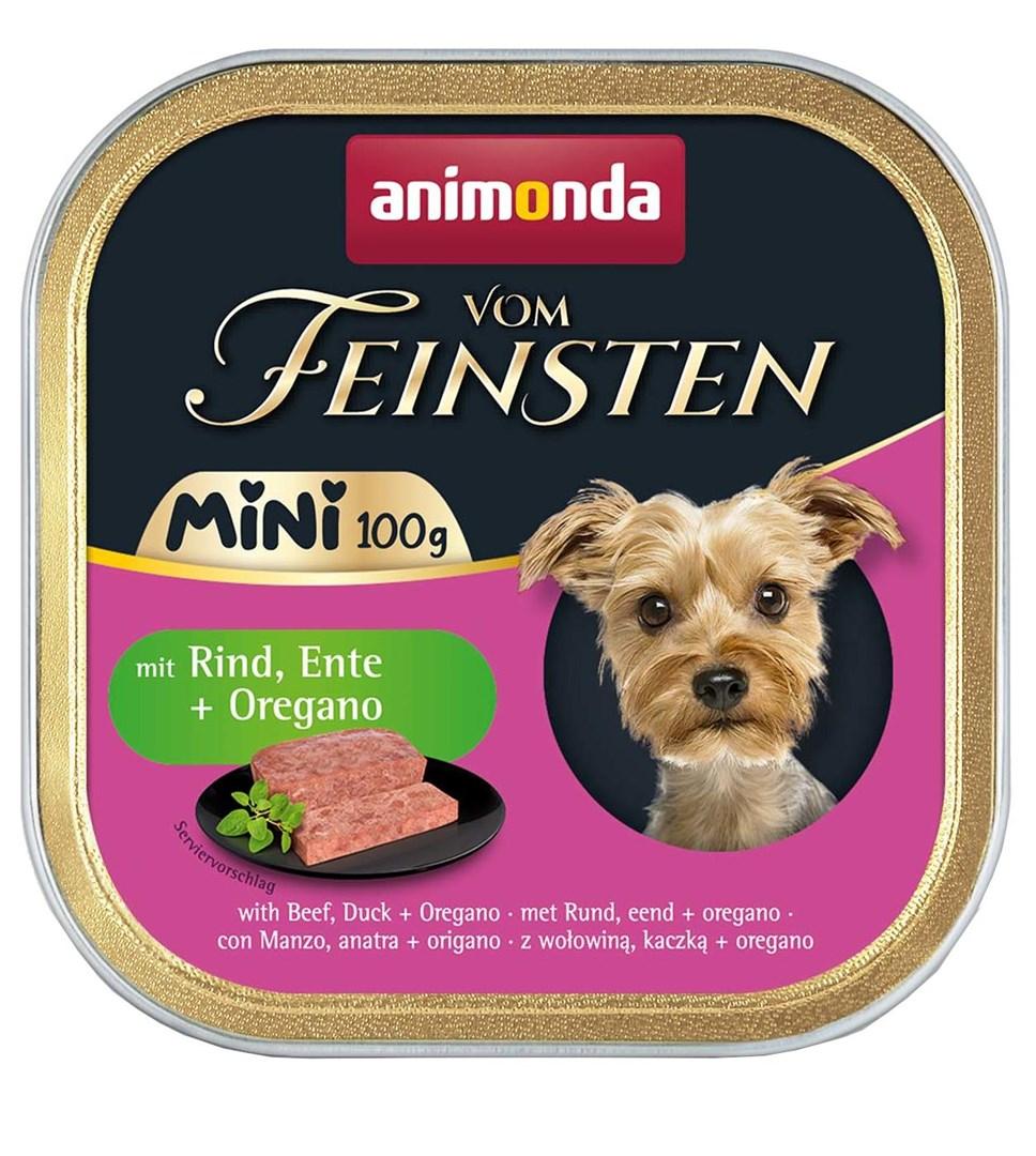 Vådfoder til hund – animonda Vom Feinsten Mini okse, and og oregano 100 g billede