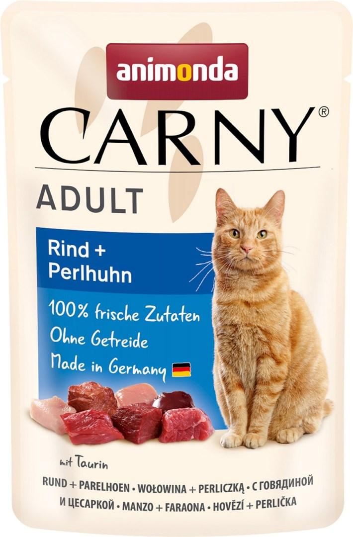 Vådfoder til kat – animonda Carny Adult, okse & perlehøne, 85 g billede