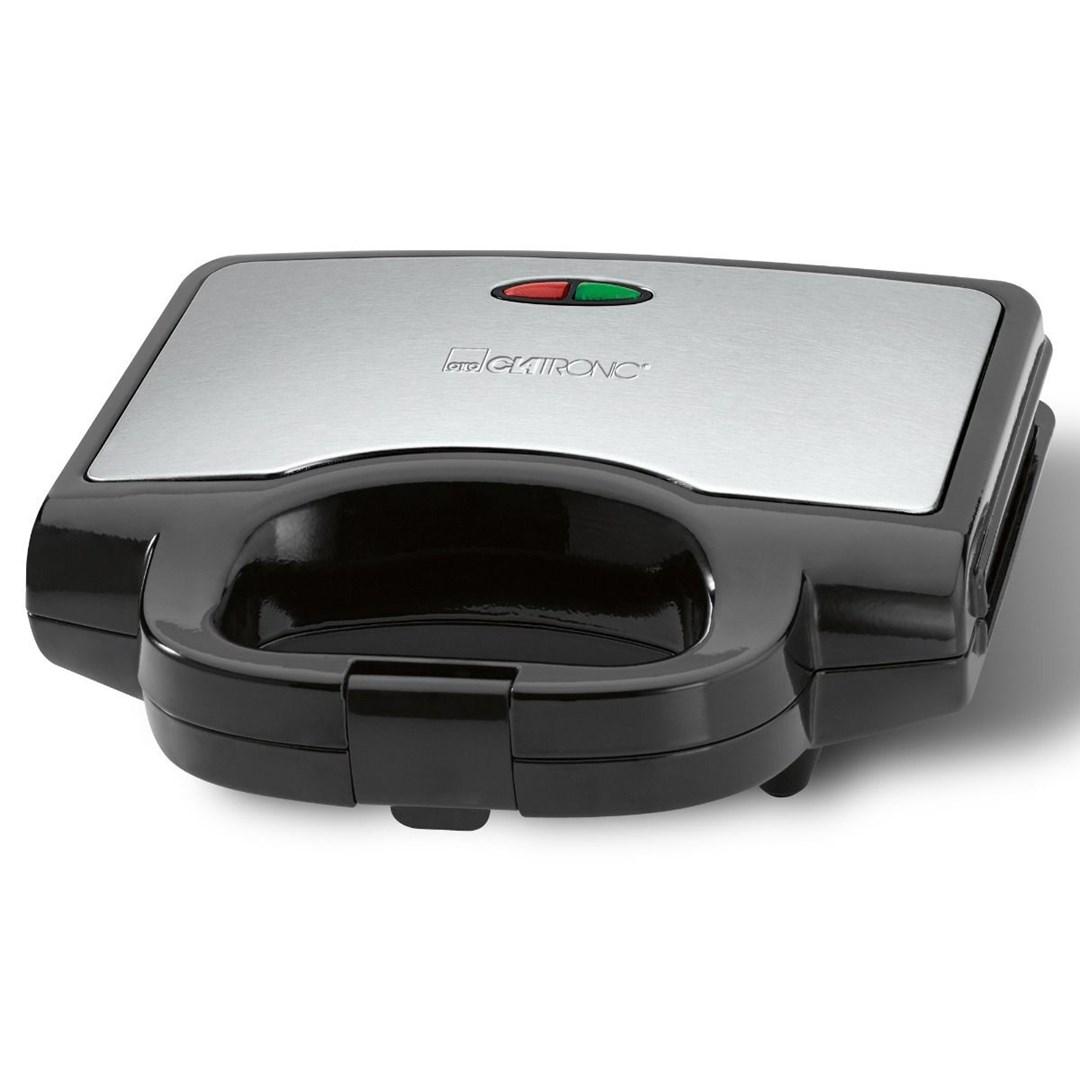 Sandwichmaker - Clatronic ST 3778, 750 W, sort/rustfrit stål billede