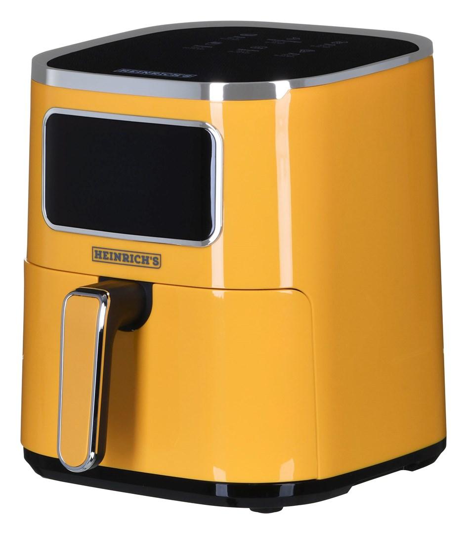 Airfryer HEINRICH'S HFR 8216 - 5,0 l, 1.450 W, gul billede