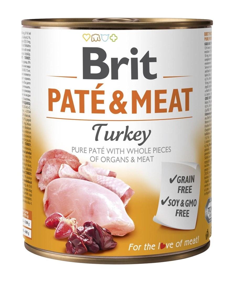 Vådfoder til hund - Brit Paté & Meat med kalkun, 800 g billede