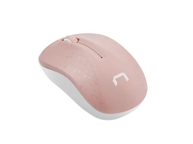 Trådløs mus NATEC Toucan - pink/hvid, 1600 DPI billede