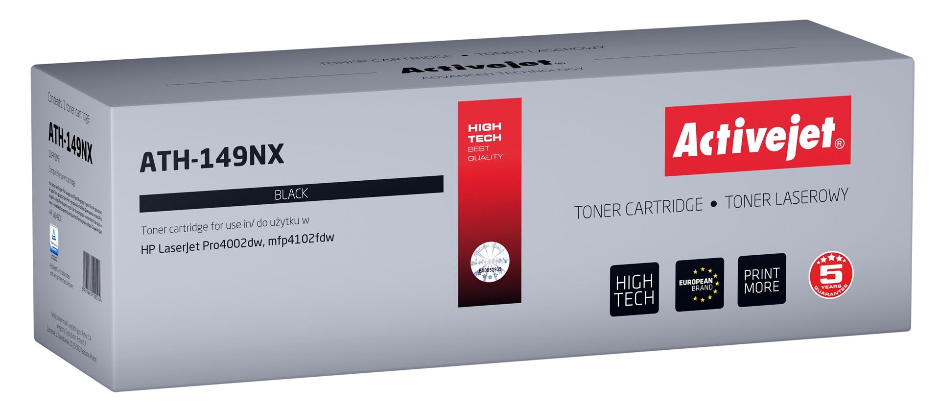 Toner til HP 149X - Activejet ATH-149NX, sort, 9.500 sider billede