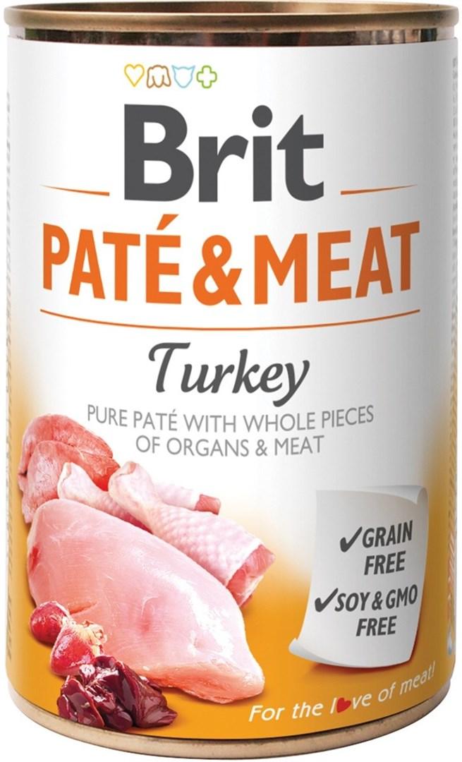 Hundefoder vådfoder Brit Paté & Meat kalkun 400 g billede
