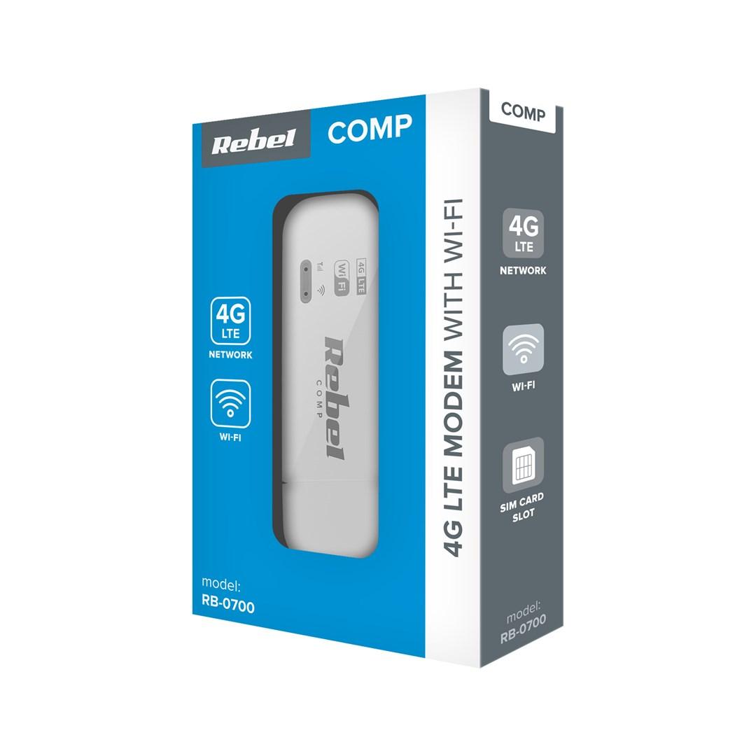 4G LTE modem med Wi‑Fi – Rebel (hvid) billede