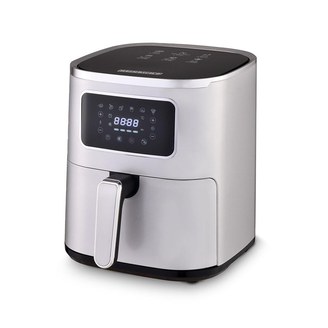 Airfryer 5,0 l - HEINRICH'S HFR 8216, 1.450 W, sølv billede