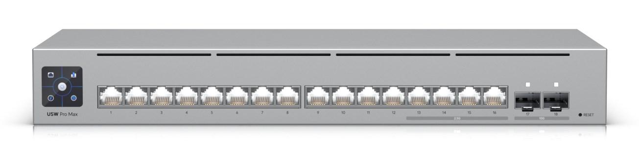 Netværksswitch Ubiquiti Pro Max 16 L3 2,5G 1U - grå