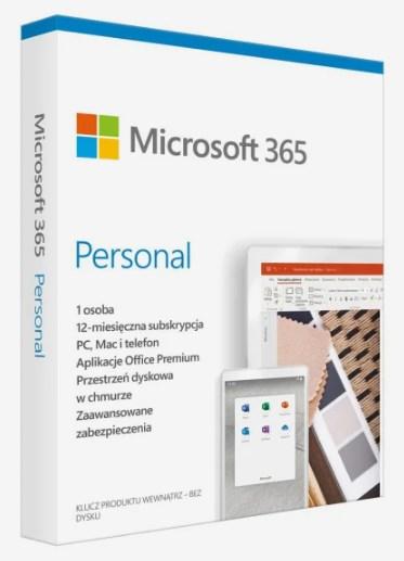 Kontorsoftware Microsoft 365 Personal - 1 person, 5 enheder, 12 måneder (polsk version, fysisk) billede