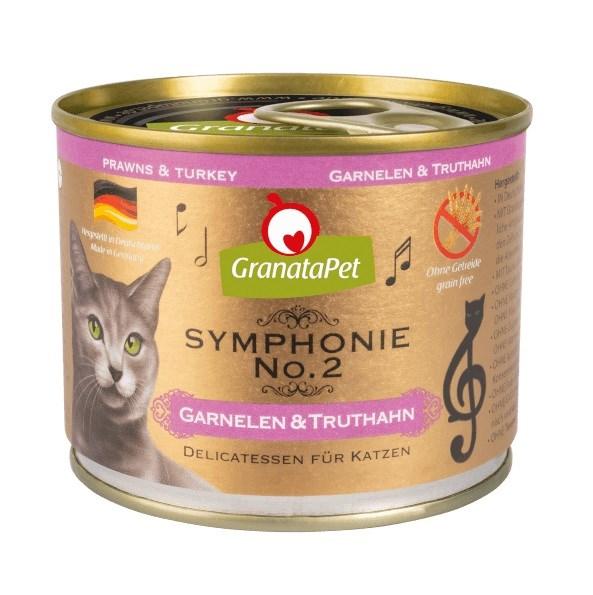 Vådfoder til kat – GranataPet Symphonie No. 2 Rejer & Kalkun 200 g billede