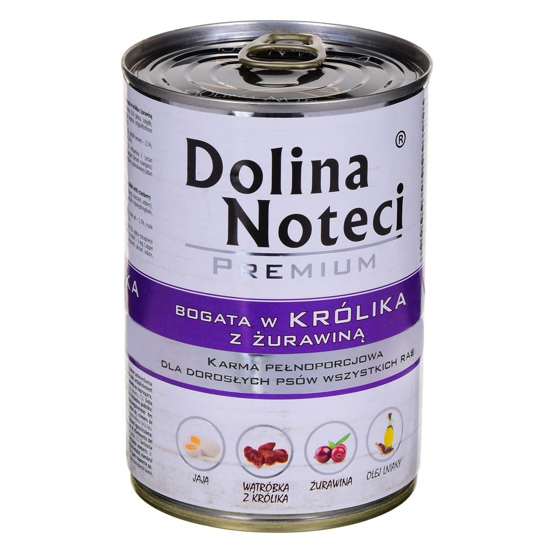 Hundefoder vådfoder Dolina Noteci Premium – kanin & tranebær, 400 g billede