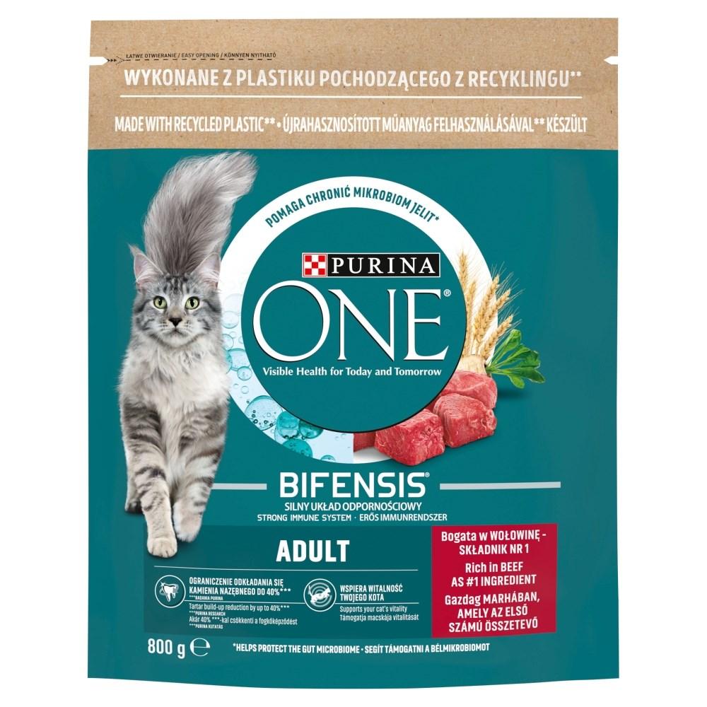 Tørfoder til kat – Purina One Bifensis Adult med oksekød, 800 g billede