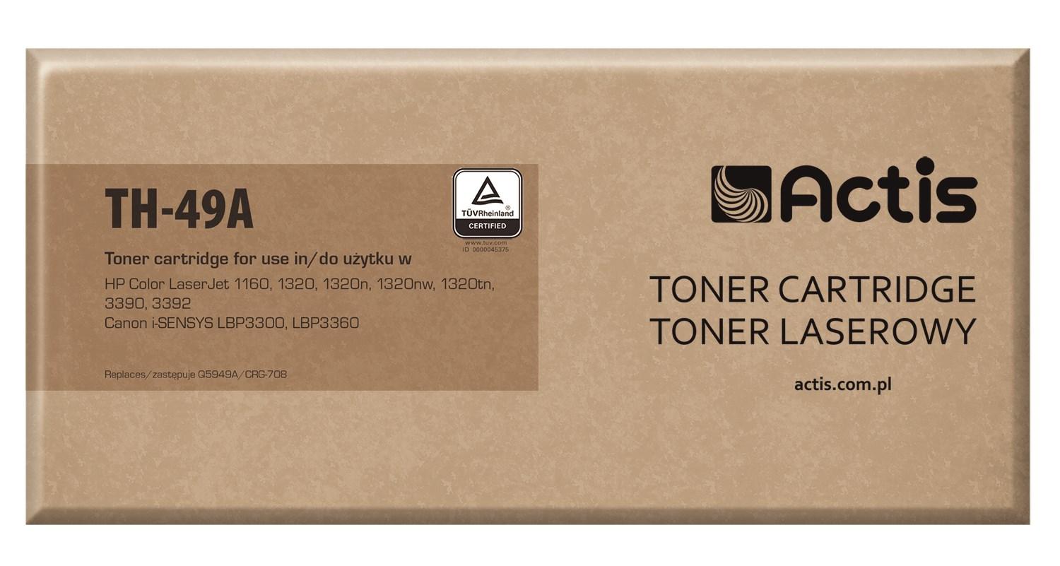 Toner til printer – Actis TH-49A, sort, kompatibel (erstatter HP 49A Q5949A og Canon CRG-708), 2.500 sider billede