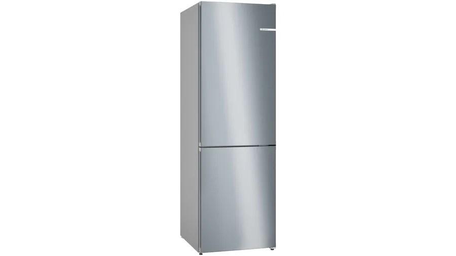 Fritstående køle-/fryseskab Bosch Serie 4 KGN362IDF, 321 l, D, rustfrit stål billede