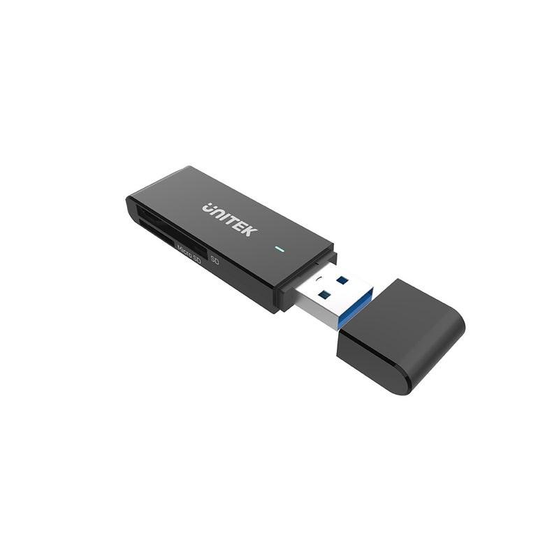 Hukommelseskortlæser USB 3.2 Gen 1 Type-A – UNITEK Y-9327A (Sort) billede