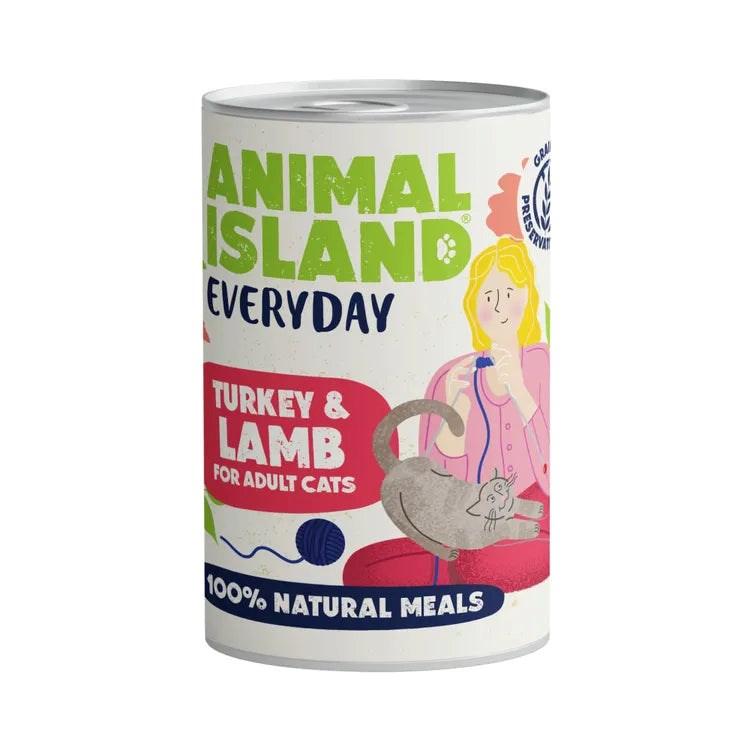 Vådfoder til kat – ANIMAL ISLAND Everyday kalkun & lam, 400 g billede