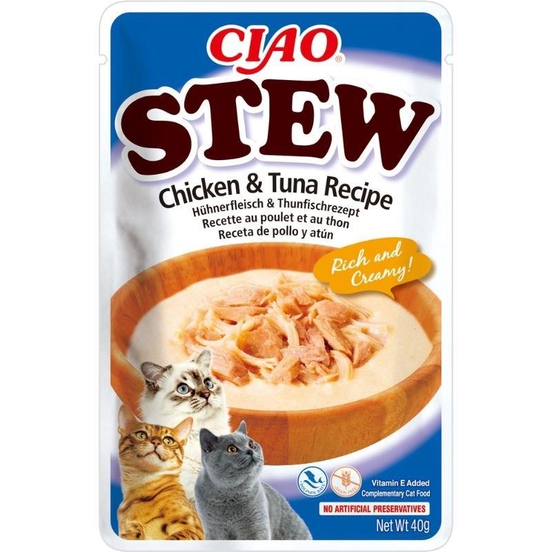 Kattesnack INABA Ciao Stew – Kylling & Tun, 40 g billede