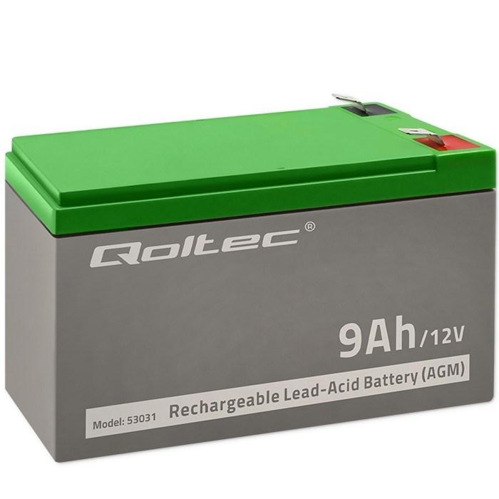 Batteri AGM 12V 9Ah – Qoltec 53031 billede