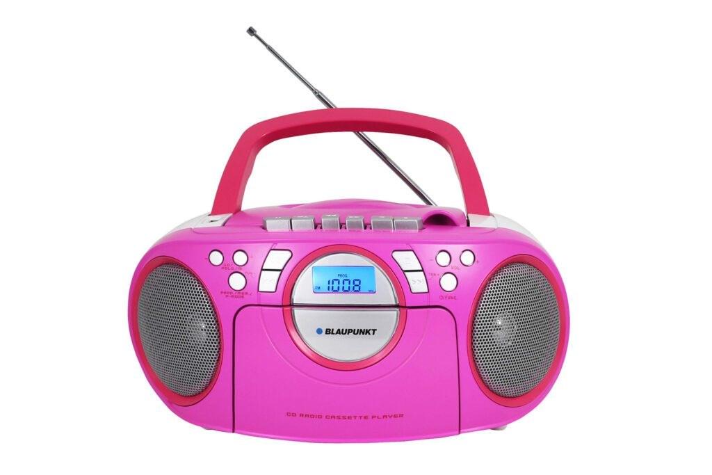 Radio med CD/MP3 og kassette - Blaupunkt BB16PK (pink) billede