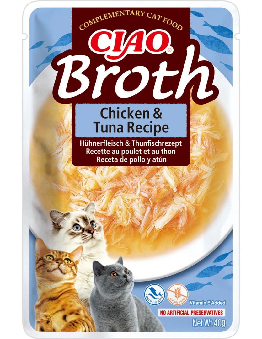 Kattegodbid INABA Ciao Broth – Kylling & Tun 40 g billede