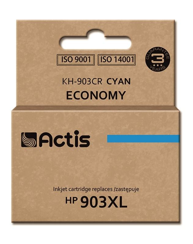Blækpatron til HP 903XL – Actis KH-903CR, cyan, 12 ml, høj kapacitet (ny chip) billede