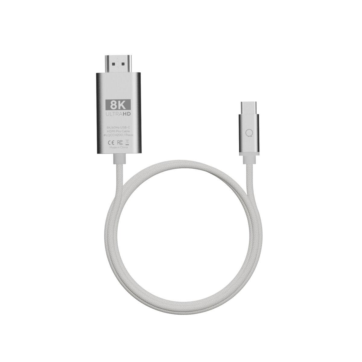 USB-C til HDMI kabel 2 m - Linq Byelements, grå billede