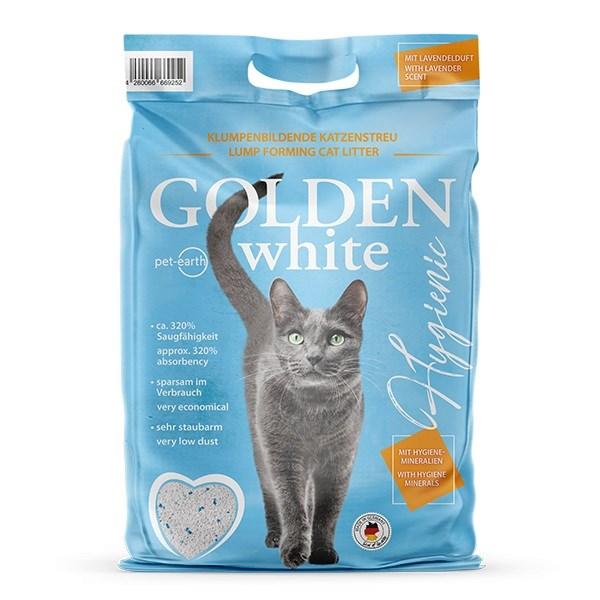 Kattegrus klumpende – Golden White Hygienic, bentonit, lavendel – 14 kg billede
