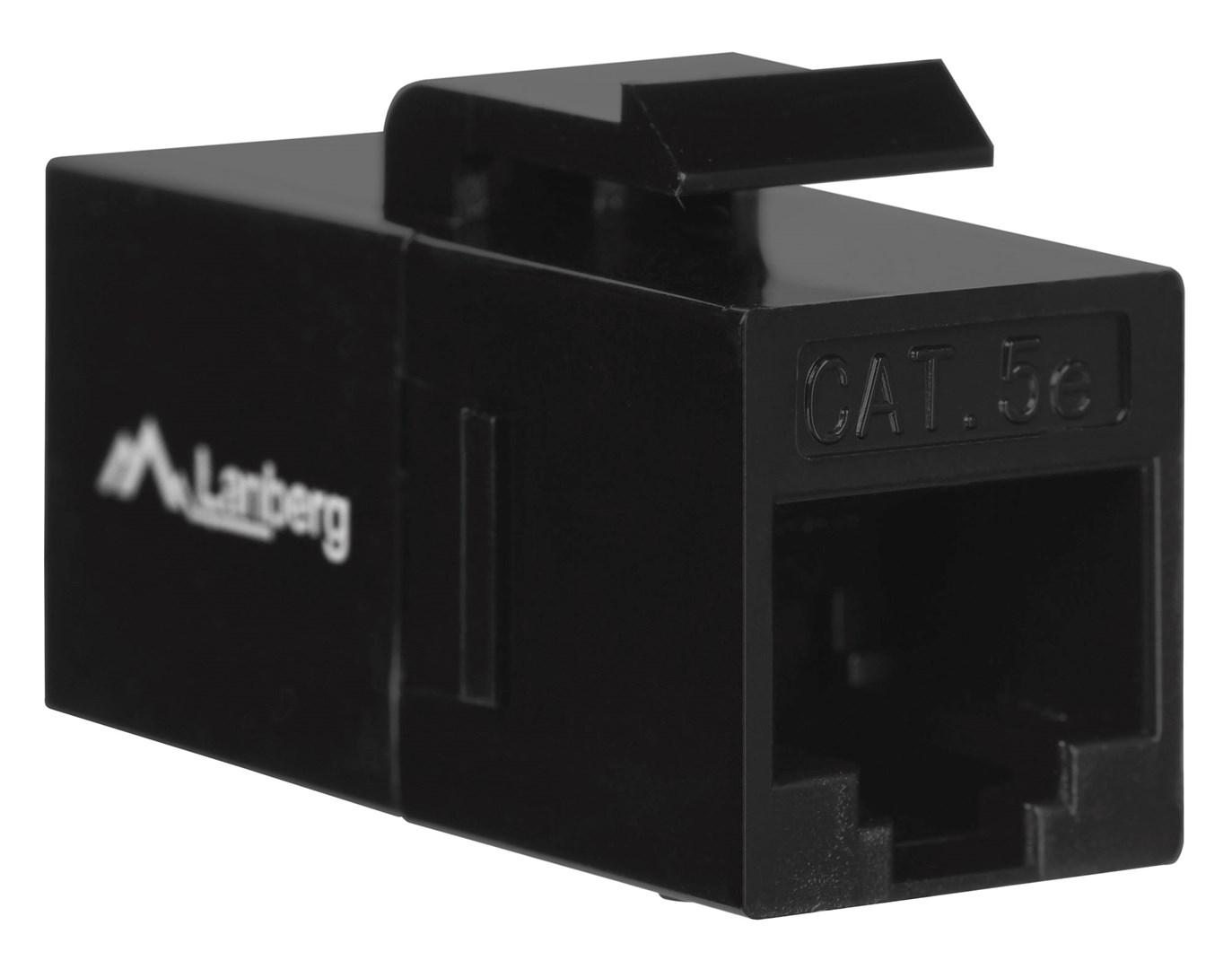 Netværks keystone modul Lanberg Cat5/Cat5e RJ45 (sort) billede