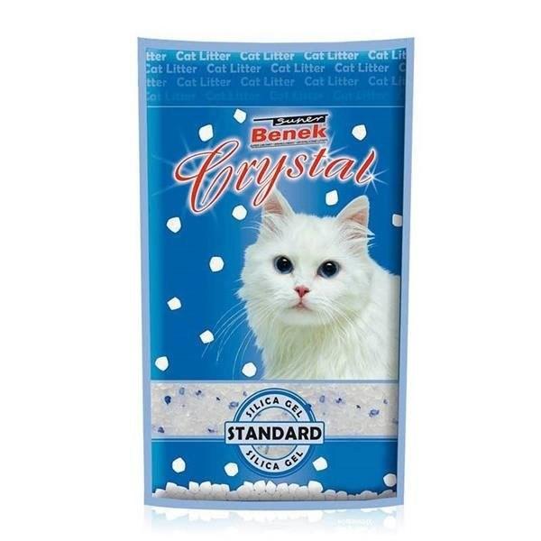 Kattegrus silica - Super Benek Crystal Standard, 3,8 l (ikke-klumpende) billede