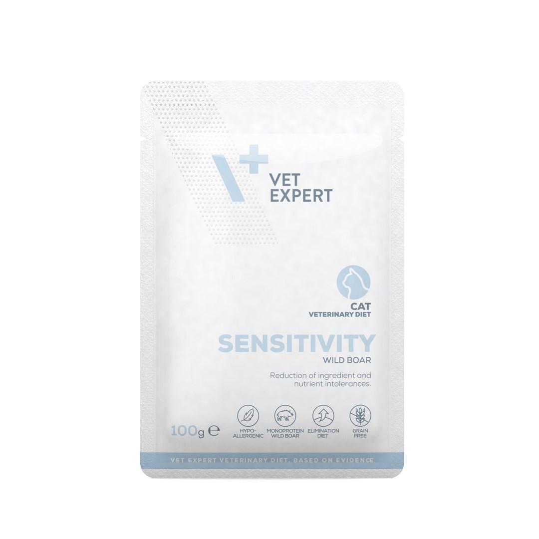 Kattemad vådfoder – VetExpert Veterinary Diet Sensitivity, vildsvin, 100 g billede