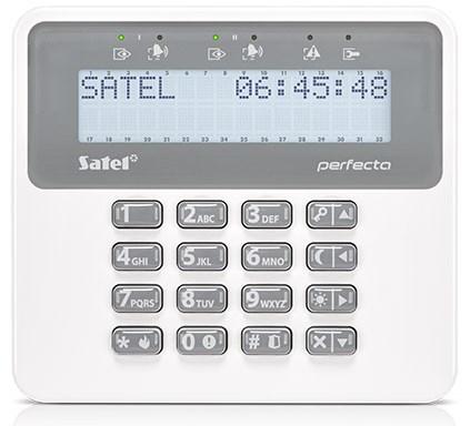 Alarm betjeningspanel SATEL PERFECTA PRF-LCD-WRL - trådløst, hvid/grå billede