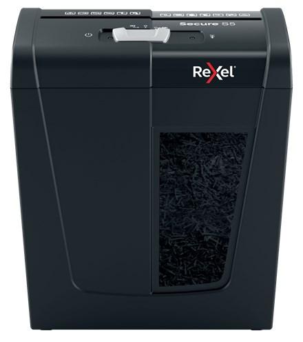 Makulator - Rexel Secure S5, strimmeludskæring, sort