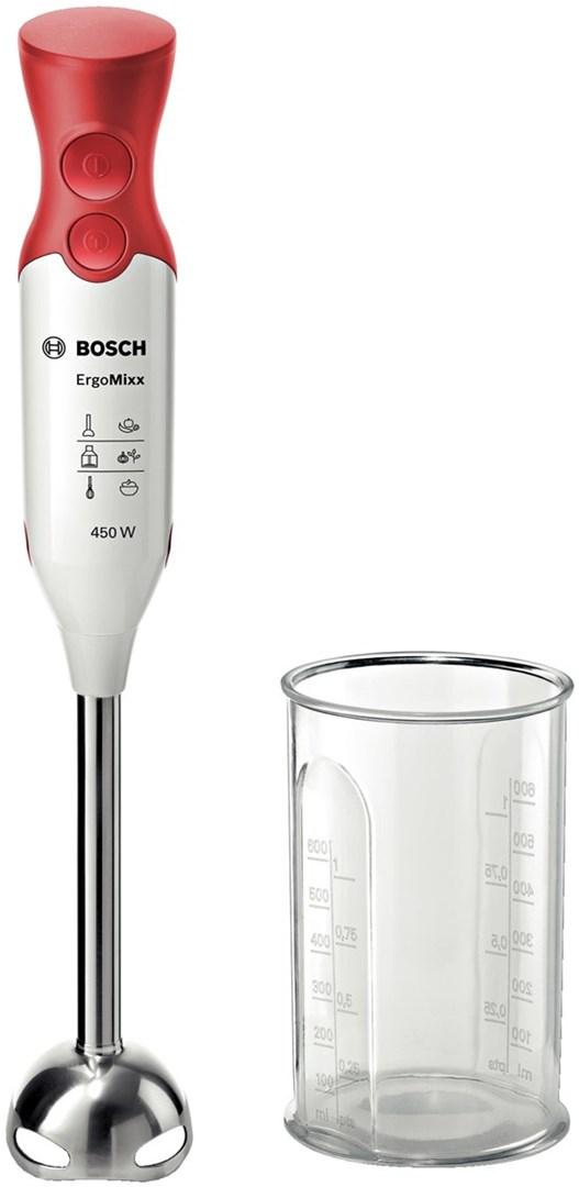 Stavblender Bosch ErgoMixx MSM64110 – 450 W, rød/hvid billede
