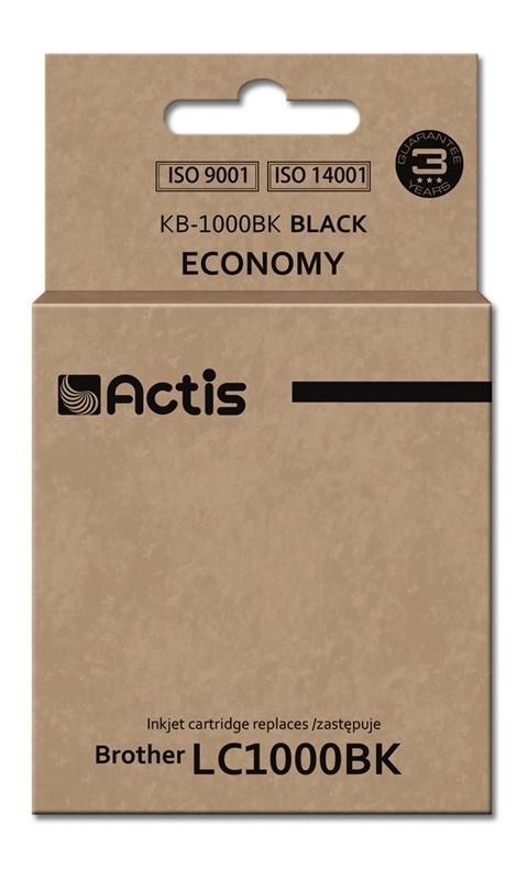 Blækpatron - Actis KB-1000BK, sort, kompatibel med Brother LC1000BK/LC970BK, standard, 36 ml billede