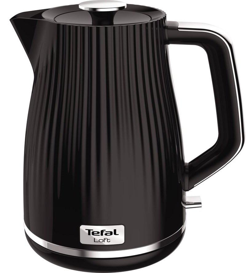 Tefal Loft KO250830 - Kedel - 1.7 liter - 2.4 kW - sort med kromdetaljer