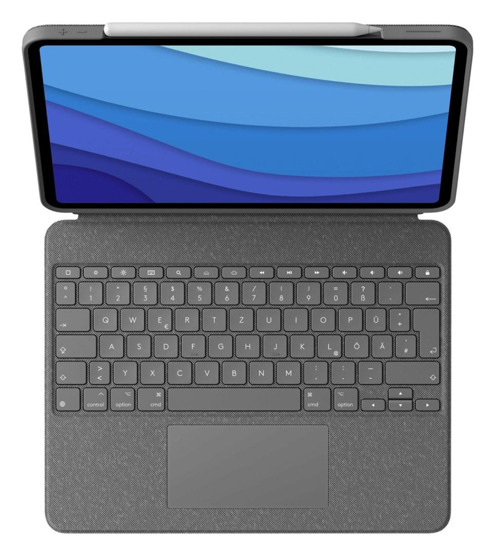 Tastaturcover til iPad - Logitech Combo Touch, Oxford Grey billede