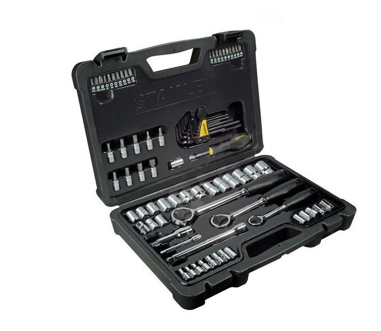 Topnøglesæt STANLEY 80 dele – 1/4", 3/8", 1/2" billede