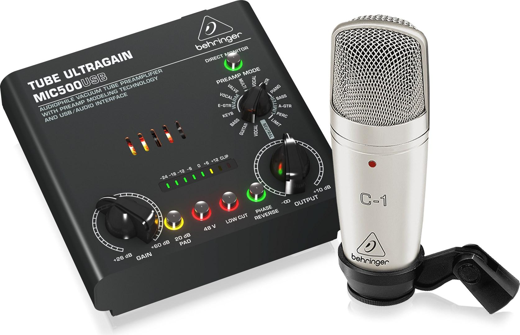 Mikrofonsæt til podcast – Behringer Voice Studio optagekit billede