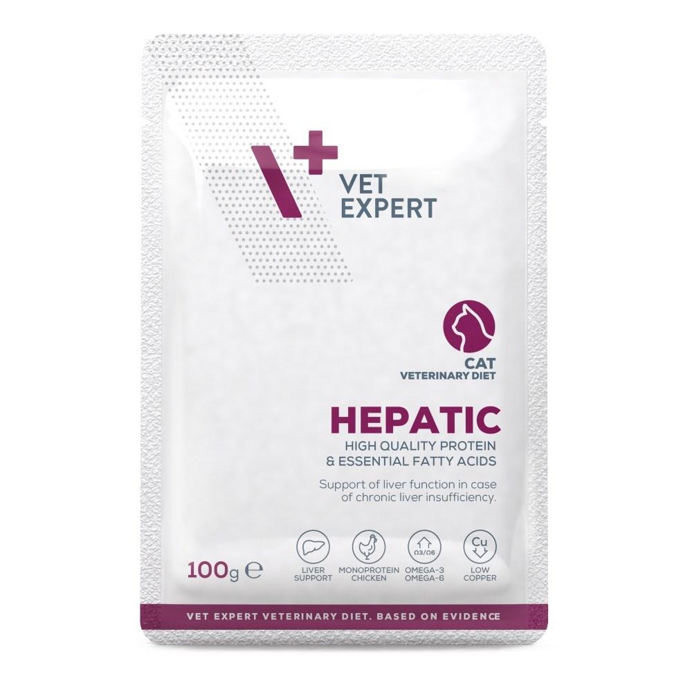 Vådfoder til kat – VetExpert Hepatic Kylling 100 g billede
