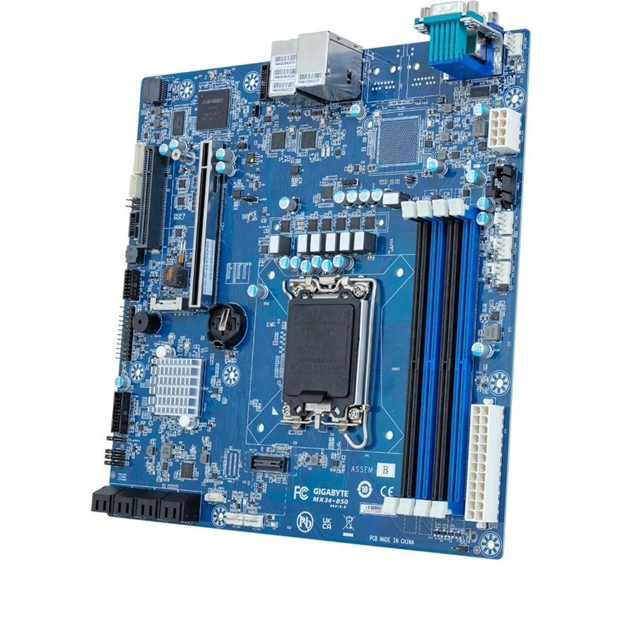 Bundkort Gigabyte MX34-BS0 - LGA 1700, Intel Xeon E-2400 / Pentium Gold G7400, Intel C262, micro ATX billede