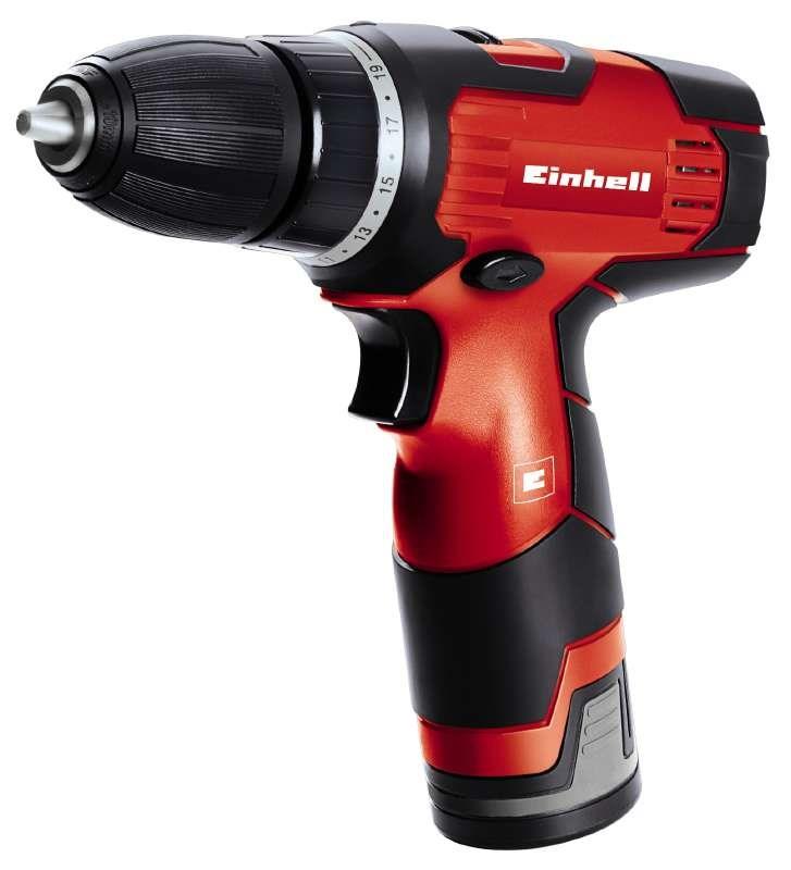 Skruemaskine Einhell TH-CD 12-2 Li, 12 V, nøglefri - sort/rød billede