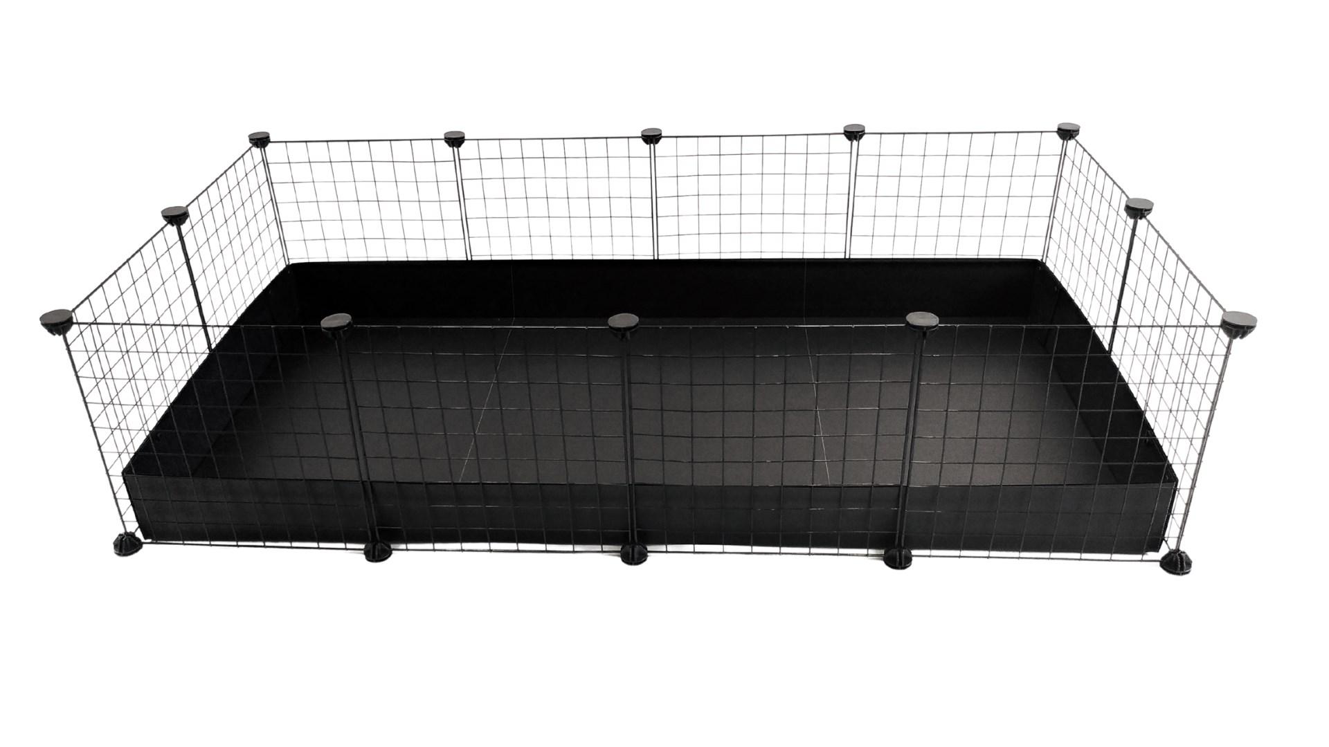 Marsvinebur C&C modulbur 4x2 - 145 × 75 cm, sort billede