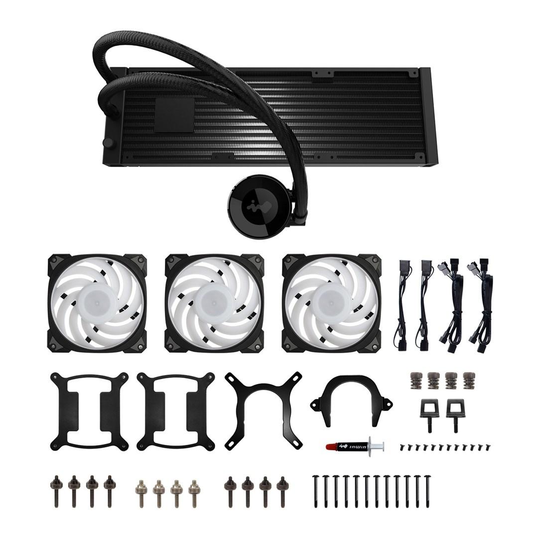 Vandkøling til CPU 360 mm – IN WIN IW-LC-MR36, 3×120 mm, sort billede