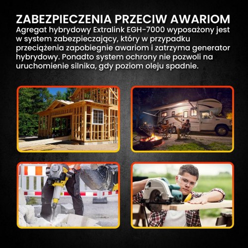 Generator strøm – Extralink EGH-7000 hybrid, 7 kW