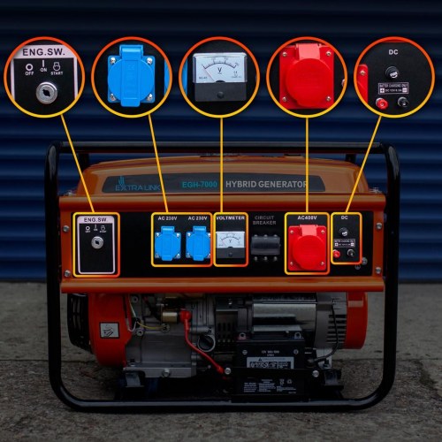 Generator strøm – Extralink EGH-7000 hybrid, 7 kW