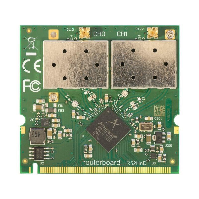 Trådløst netværkskort MikroTik R52HND - intern Mini PCI WLAN billede
