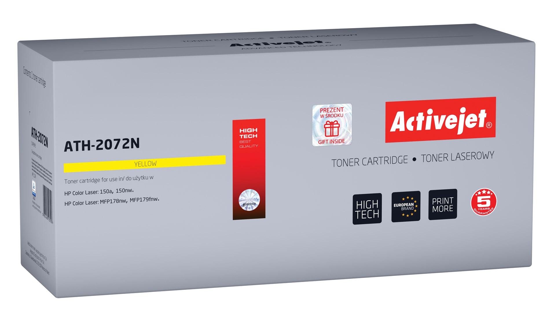 Toner til HP 117A gul - Activejet ATH-2072N (700 sider)