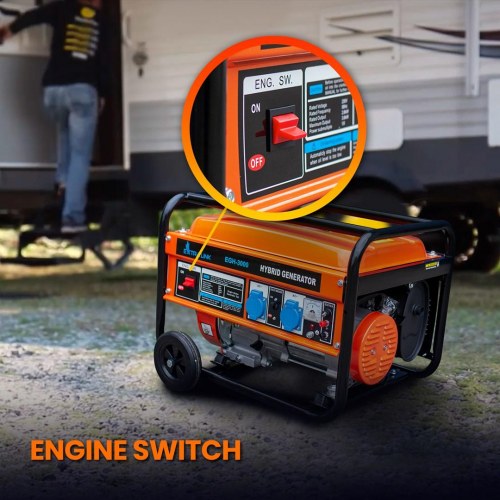 Generator benzin/gas 3.000 W - Extralink EGH-3000 hybrid, 1-faset